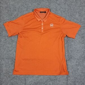 Pebble Beach Men's 1919 Golf Links Vibrant Orange Polo Golf Shirt Size XL